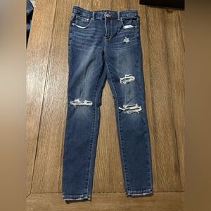 American Eagle Outfitters Dark Blue Hi-Rise Jeggings